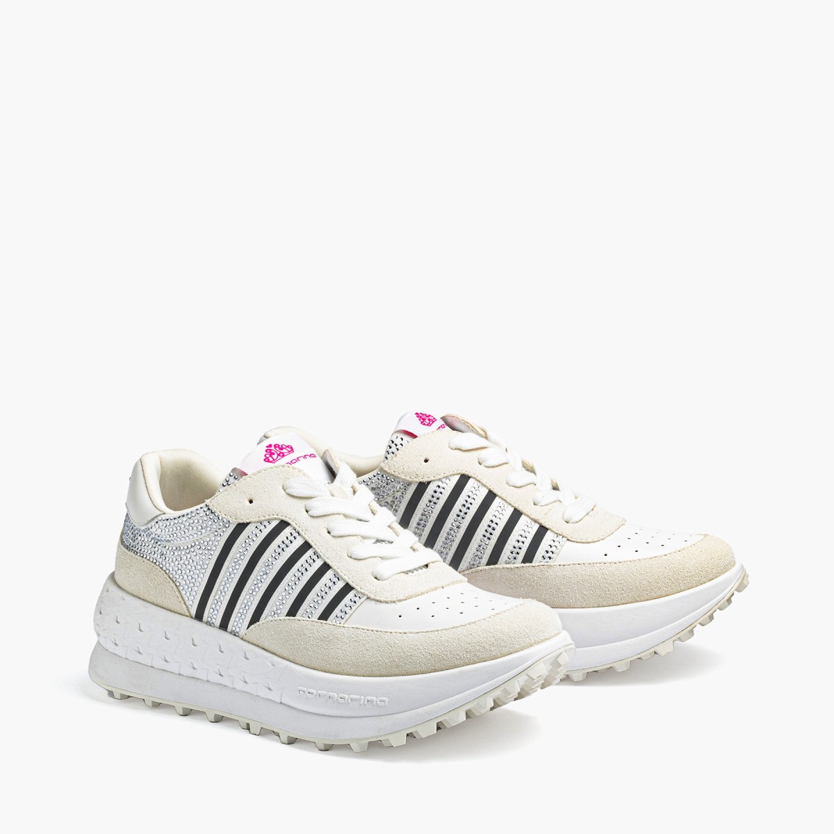DOUBLE RUN STRASS WHITE